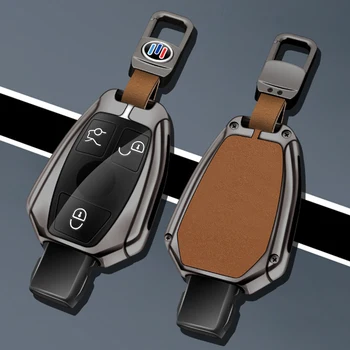 Custodia per chiave A distanza per auto in lega di zinco Shell Fob per Mercedes Benz A B C classe E GLA CLA GLC CLS W204 W221 W205 W176 W212 W463 AMG