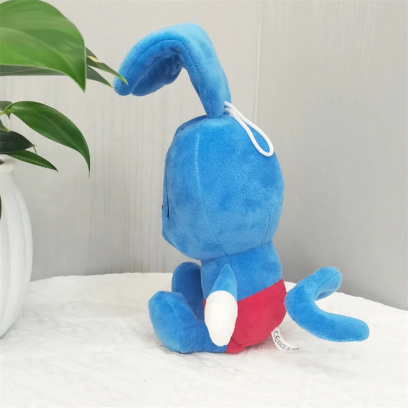 Riggy The Rabbit Monkey Plush Doll Toy Stuffed Animal Blue Bunny Cartoon Plushies Figures Soft Gift for Fans Christmas Birthday