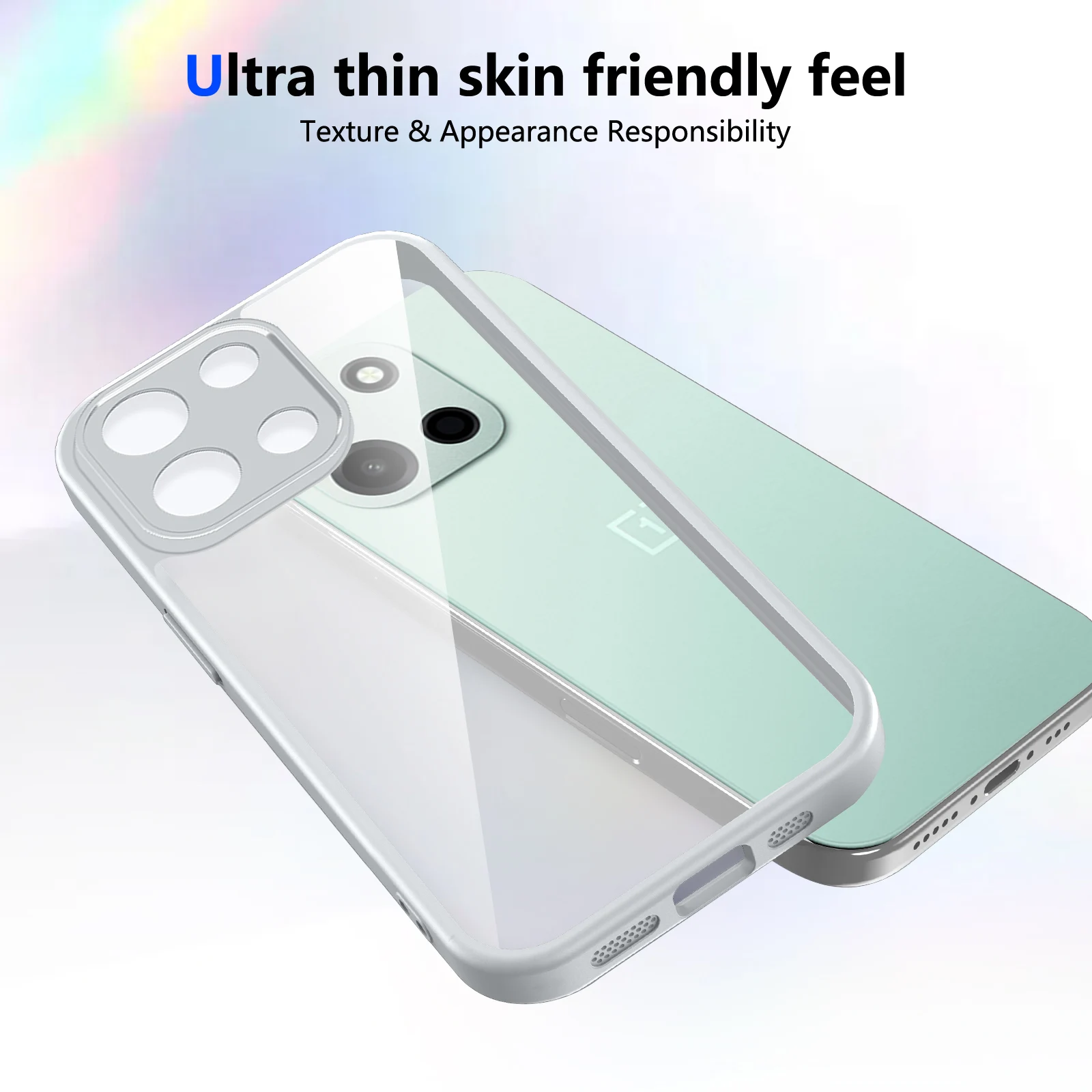 Enhanced Shockproof Silicone Bumper Clear Matte Phone Case with Air Cushion Technology