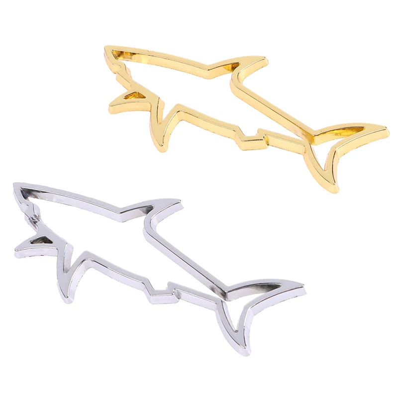 3D Metal Car Styling Sticker Hollow Fish Shark Emblem Badge Decals Automobiles Motorcycle Computer Fuel Cap Accessories images - 6