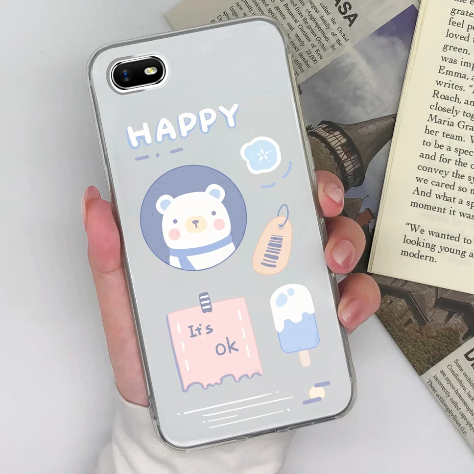 Cute Sweet Girl Transparent Soft Silicone Phone Case – 6.1 inches