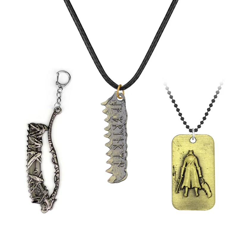 Gioco Ps4 Bloodborne Portachiavi Edizione Limitata Portachiavi In Metallo Catena In Metallo Uomo Donna Regalo Gioielli Chaveiro Choker Accessorio