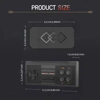 Console de jeu rétro 8 bits avec stick AV TV, 620 jeux classiques intégrés, mini console plug-and-play avec 2 manettes sans fil, cadeau 6