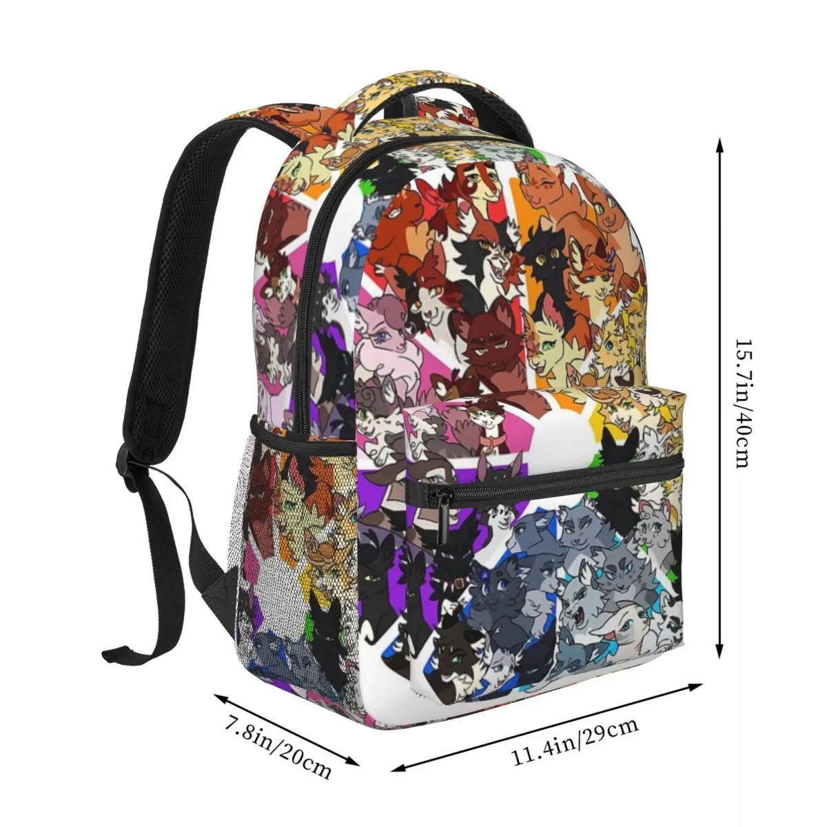 Warrior Cats Color Wheel New Fashion High Capacity Waterproof College Backpack Trendy Laptop Travel Book Bag 2