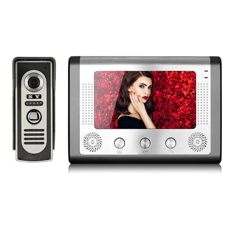 

SmartYIBA 7" Video Intercom System Door Bell For Home Villas Hand-free Intercom Doorbell Classic Style Video Door Phone