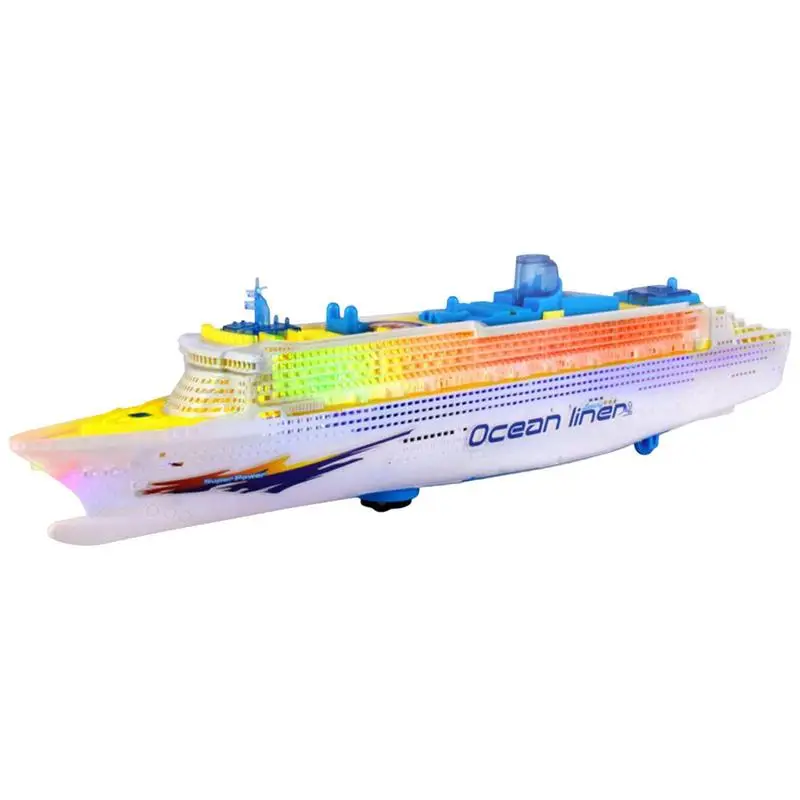 Cruise Ship Toy Ocean Liner Cruise Ship Boat Electric Ship Toy With Flashing Light And Sound Fun Nautical Decorations Boat Toy 2