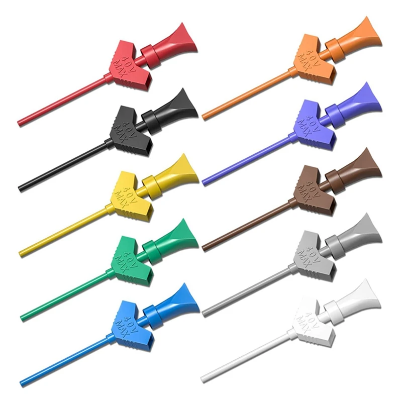 10Pcs SMD IC Test Hook Clip Mini Grabbers For Jumper Wire DIY Breadboard Oscilloscope Logic Analyzer logic analyzer