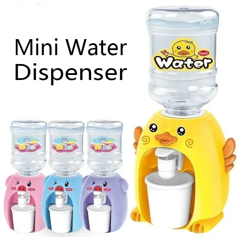 Mini Water Dispenser Cute Baby Toy Drinking Water Cooler Lifelike Children Cartoon Simulation Device Kid Home Decor Ornament