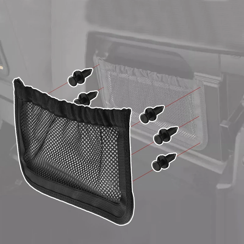 AA14 New UTV Rear Backrest Storage Nets For Can Am Defender Max Accessories Replacement 715003019 2 Pack