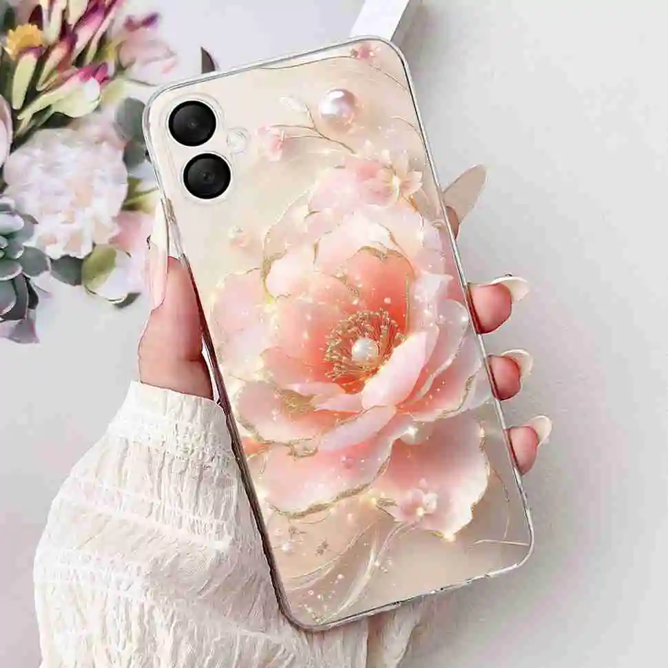 Fashionable Floral Soft Silicone Back Cover