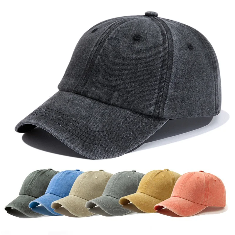 

Vintage Plain Blank Baseball Cap Trucker Hat Washed Cotton Dad Hat Outdoor UV Protection Cap Sports Cap