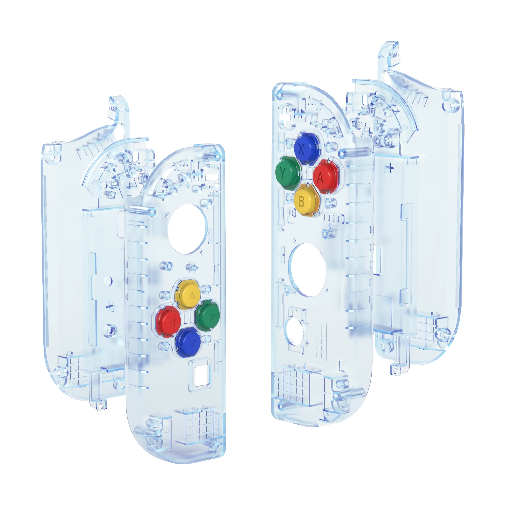 カスタム透明シェル,クリアケース,ボタン付き,Nintendo Switch用