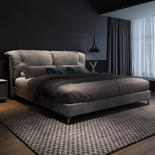 Lit de chambre principale européenne Design enfants deux personnes lit hôtel salon rangement moderne Cama Inteligente accessoires de maison 1
