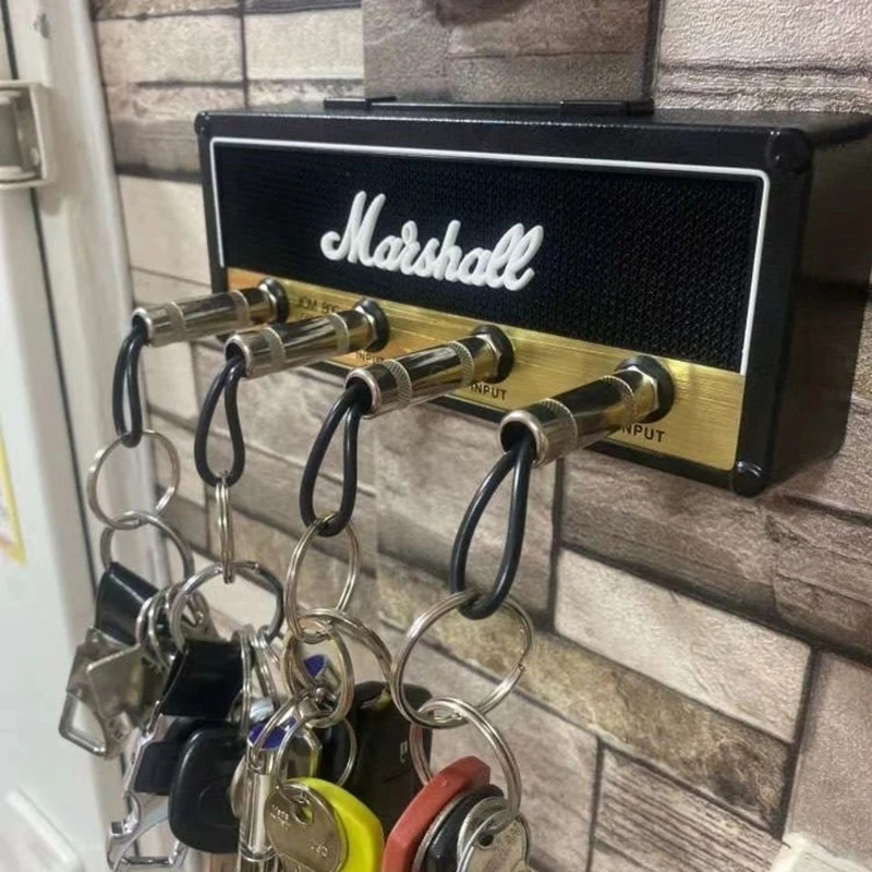 US $6.96 - 20.30 Original Marshall Spoon Speaker Keychain Storage Base JCM800 Box Head Key Guitar Storage Keychain Holder Jack Rack Hanging