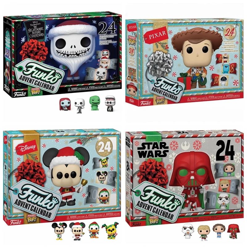 Funko Blind Box 24Pcs Disney Jack Mickey Woody Star Wars Vinyl Collection Mystery Box Toys Advent Calendar Surprise Gifts