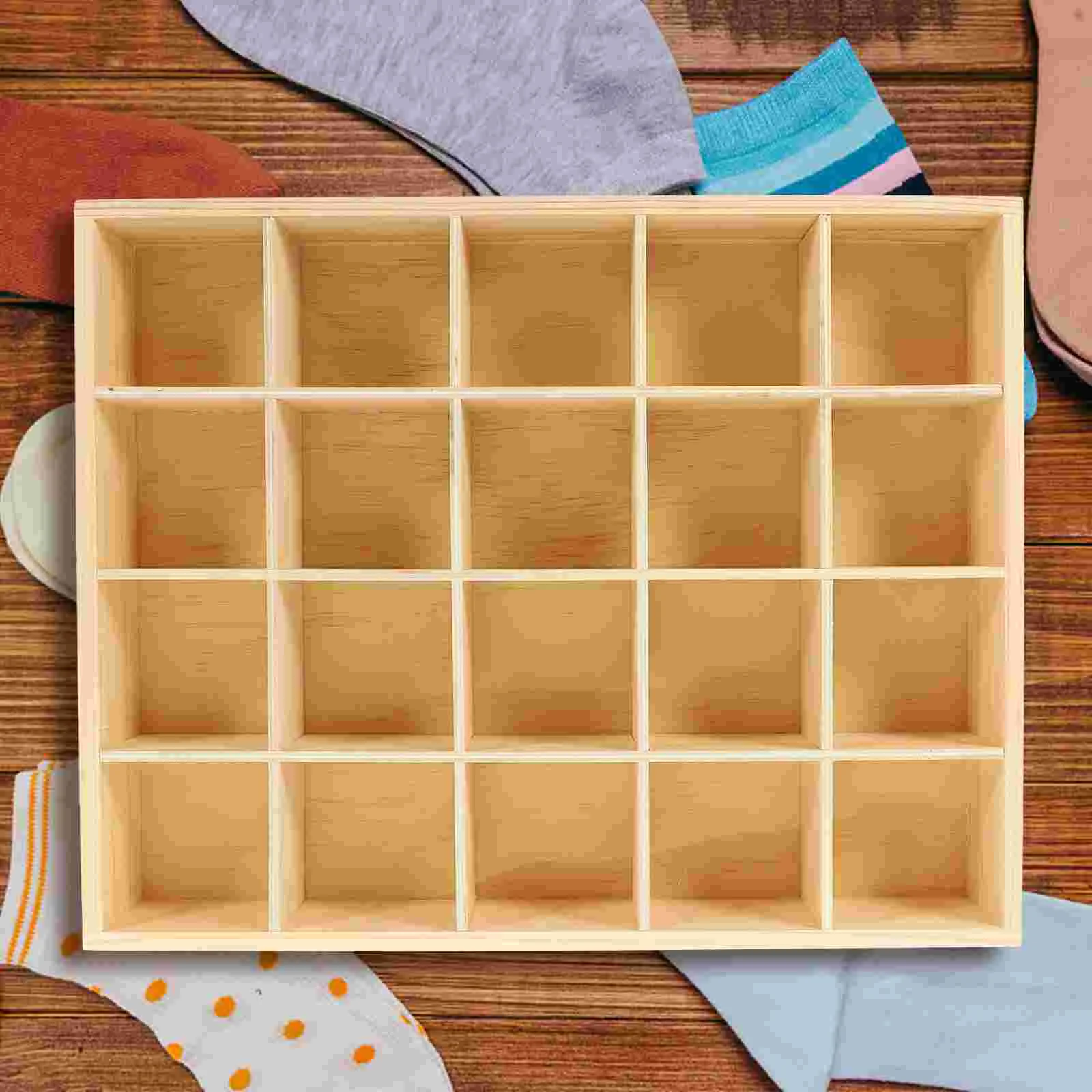 

Storage Case Socks Organizer Compartments Storage Organizer Socks Panties Stackable Drawer Sundries Container (Wooden