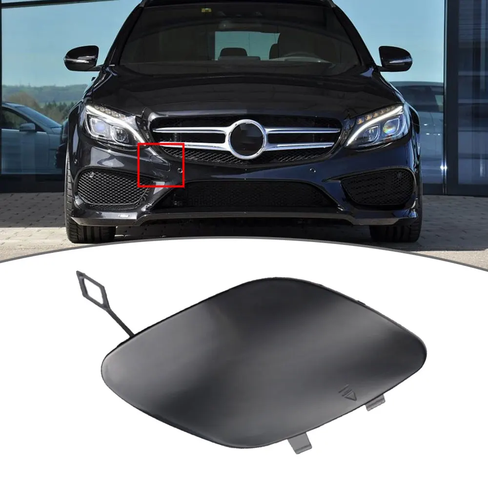 Copri-gancio Paraurti Anteriore Per Mercedes Classe C W206 2022-2024 - Tappo Decorativo Nero, Facile Installazione