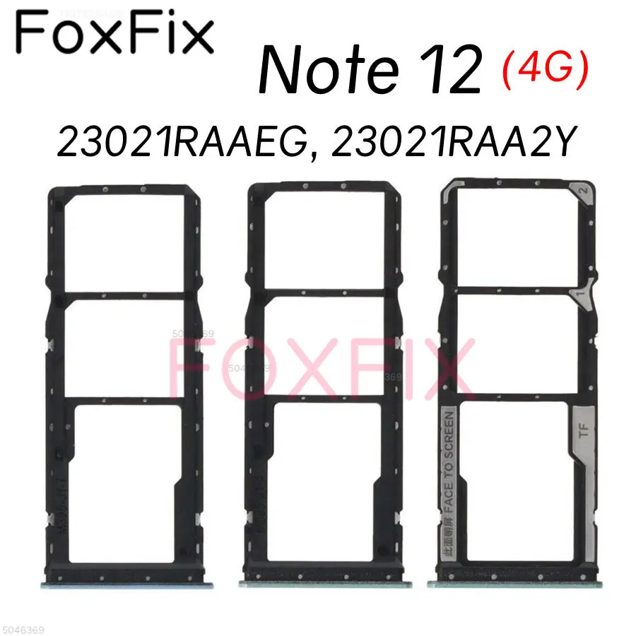 Porta SIM + MicroSD Per Xiaomi Redmi Note 12 4G (23021RAAEG, 23021RAA2Y) - Vassoio Sostitutivo Di Qualità, Colore Blu, 3 Slot (2 Nano SIM + 1 Micro SD)
