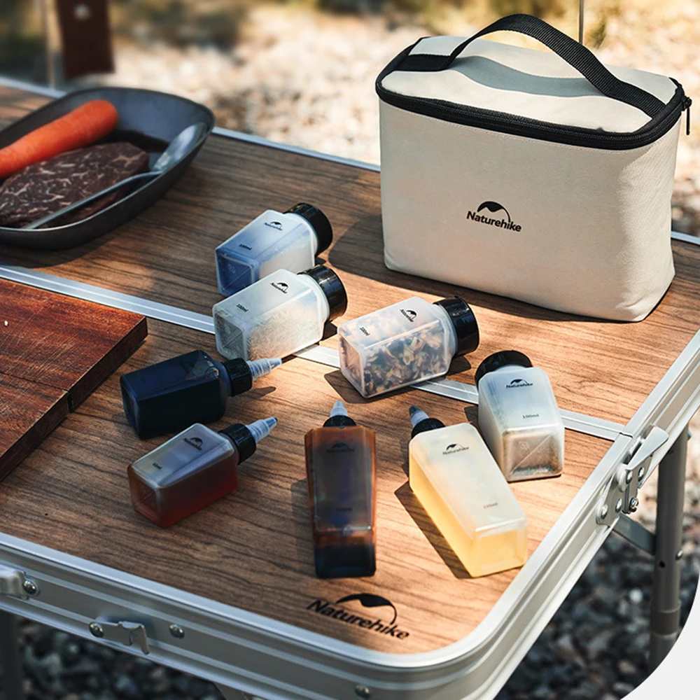 

Бутылка для приправ Naturehike для кемпинга на открытом воздухе, набор из 6/8 предметов, портативный набор для пикника, барбекю, набор раздельных бутылок для приправ, банка для приправ для пикника