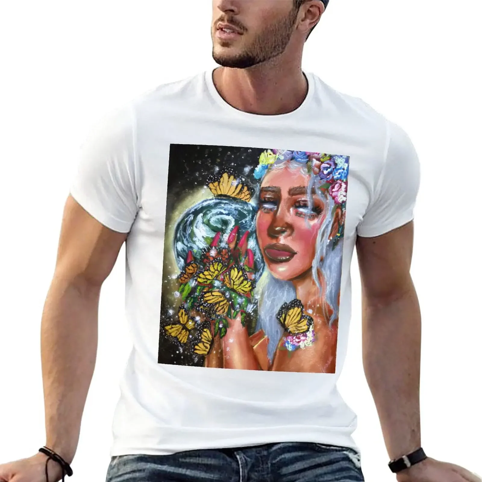 

Goddess of Earth T-Shirt blanks vintage graphics T-shirts for men cotton