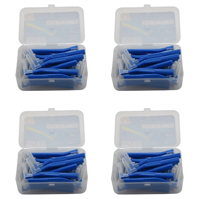 

ASUS L Shape Push-Pull Interdental Brush 80Pcs Oral Care Teeth Whitening Tooth Pick Tooth Orthodontic Blue