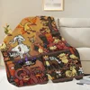 Pixel Art Flannel warm comfort  soft plush P-Pokemon blanket for Anime sofa living room bedroom travel gift single-sided printed 4