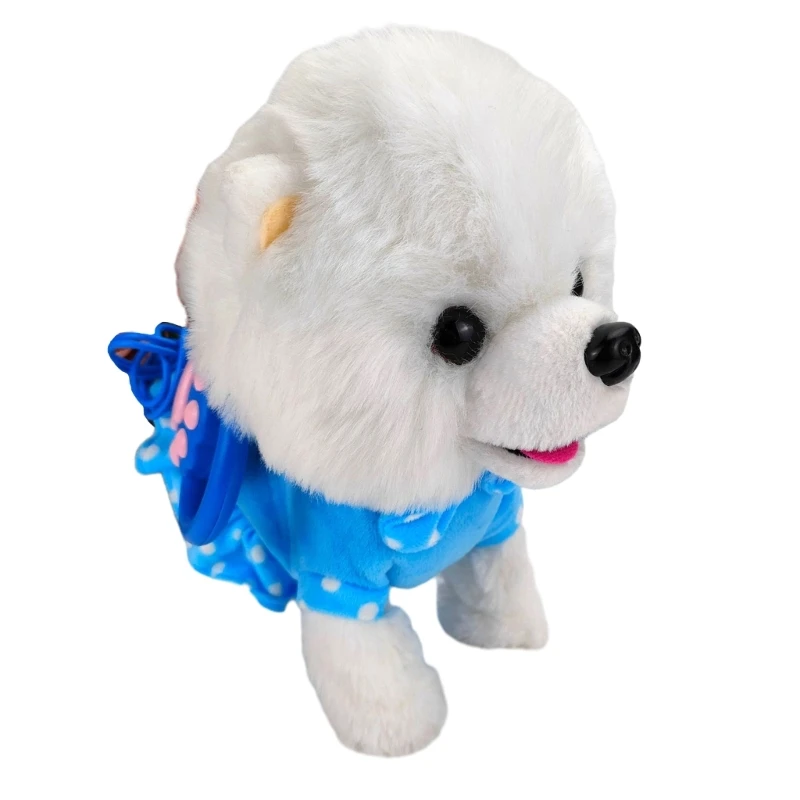 Plush Dog Toy for Baby Learn to Crawl Leash Puppy Dog Toy Interactive Singing & Walking Animal Kids Christmas Gift