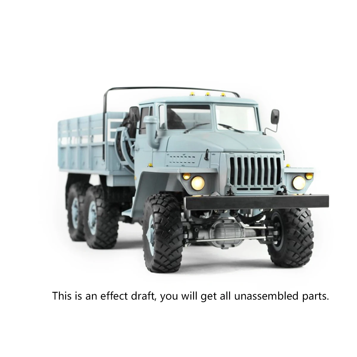 6*6 CROSSRC 1/12 RC Off-road Rock Car UC6 Military Truck Kits 35T Motor Metal Axles Hubs Unassembled Unpainted Toy Model TH10490 3