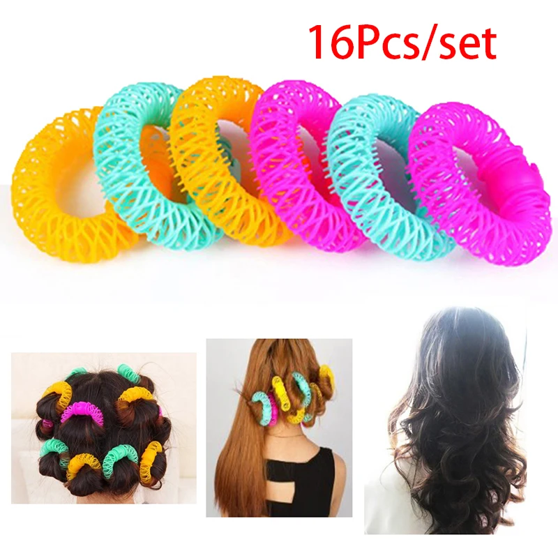Magic Hair Curler 16pcs Spiral Curls Roller Donuts Curl Hair Styling Tool hair accessories