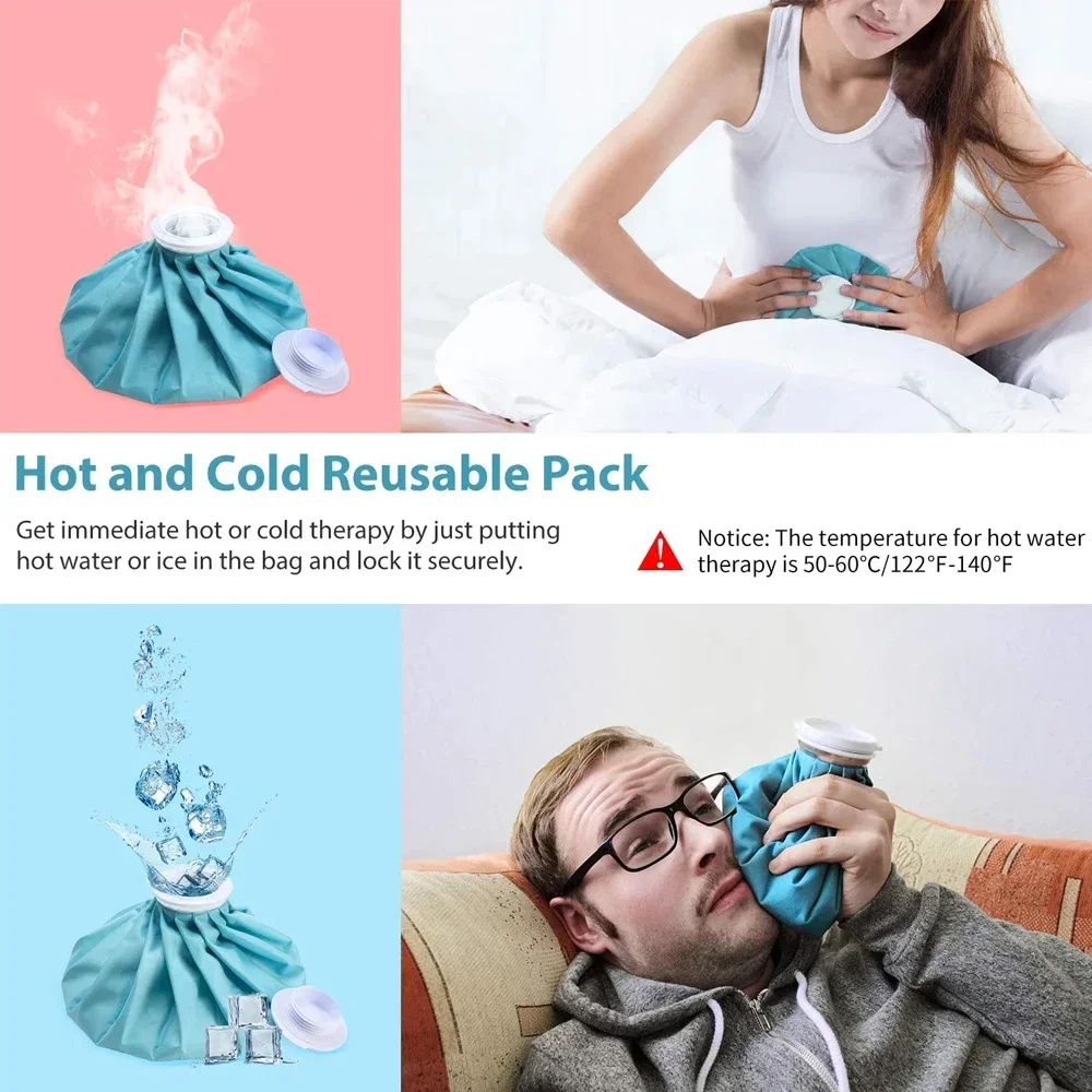 Ice Bag Packs Injuries Reusable Ice Bags Hot & Cold Therapy Pain Relief Knee Leg Injury No-Leak Waterproof Bag