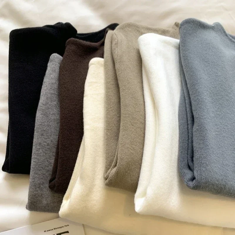 2026 Autumn Winter Fashion Slim Jumpers Top Solid Sweater Women Turtleneck Knitted Pullovers Harajuku Soft Warm Knitwear Sweater 4