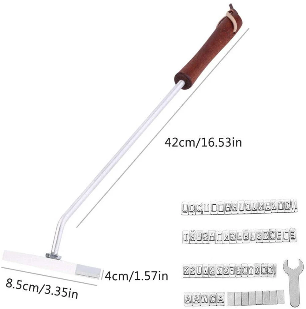 Barbecue Branding Iron Creative 55 Letters DIY Signature Name Marking Stamp Tool BBQ Meat Iron Kitchen Gadgets Bakery Accessorie