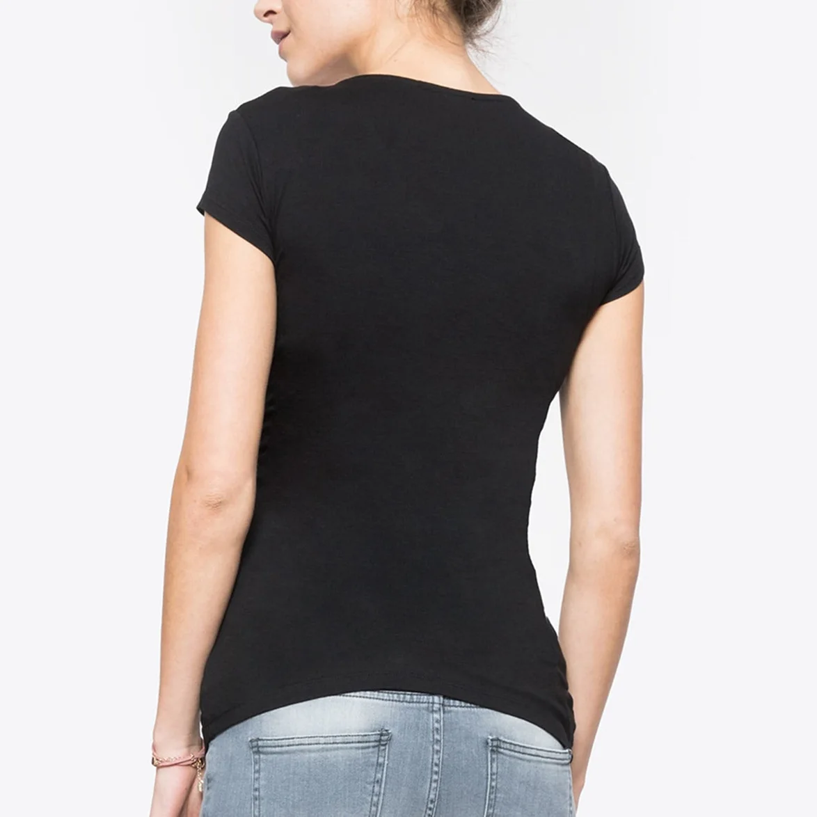 New Maternity Clothes Womens Sleeveless Crew Neck Solid Color Asymmetrical Flap Nursed Tops Casual T Shirt For Breastfeeding 2
