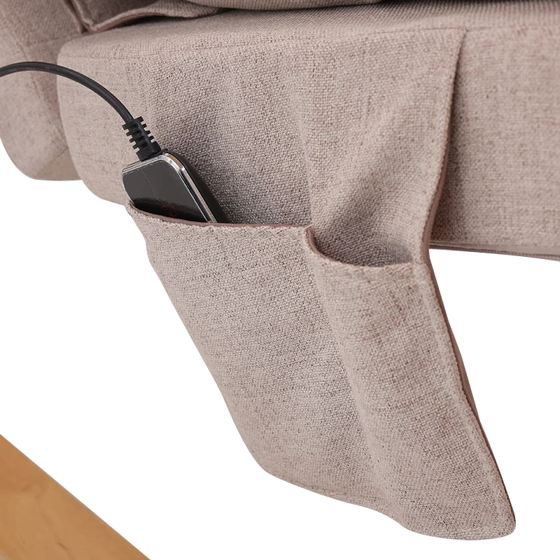 Electric Massage Rocking Chair, Back Lumbar Cervical Kneading,Heating Vibration Mobile Rollers, with Pillow Washable 3