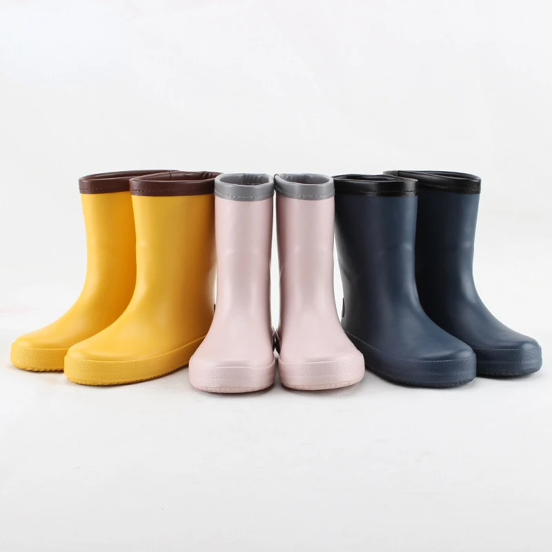New Children Boys Girls Fashion Rubber Rain Boots Waterproof Non-Slip Rainboots For Kids Child Outdoor Water Shoes Wellies Boots