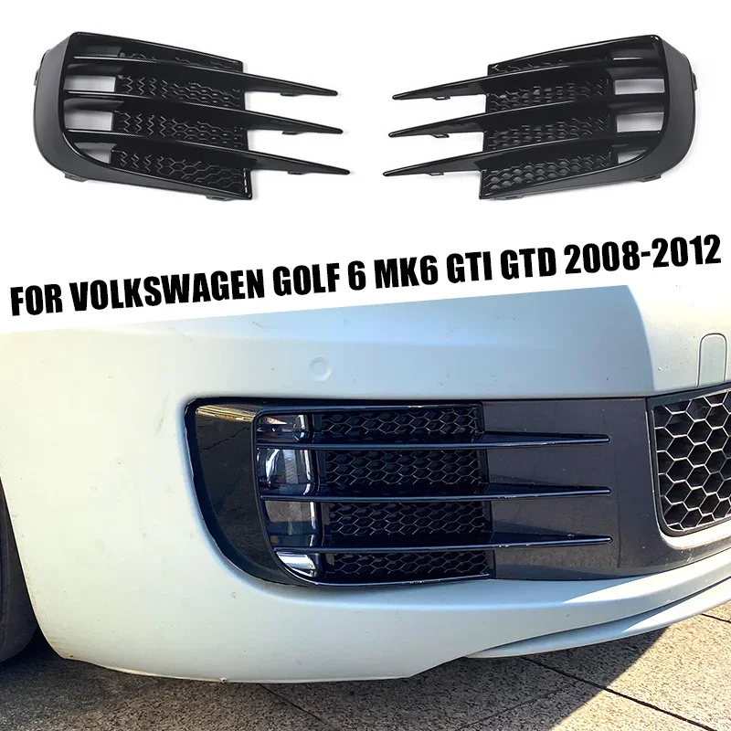 폭스바겐 VW 악세사리 골프 6 MK6 GTI GTD 2008 2009 2010 2011 2012용 프론트 범퍼 그릴 안개등 프레임 커버