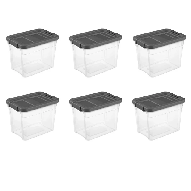 Sterilite 30 Quart (6 Pack) & 18 Quart (6 Pack ) Clear Plastic