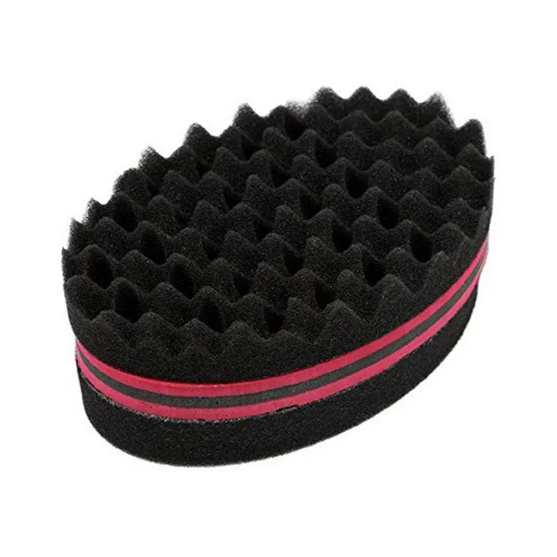 Oval Double Sides Magic Twist Hair Brush Sponge Brush For Natural Afro Coil Wave Dread Sponge Brushes Hair Braids Braiding Hair Styling Tool