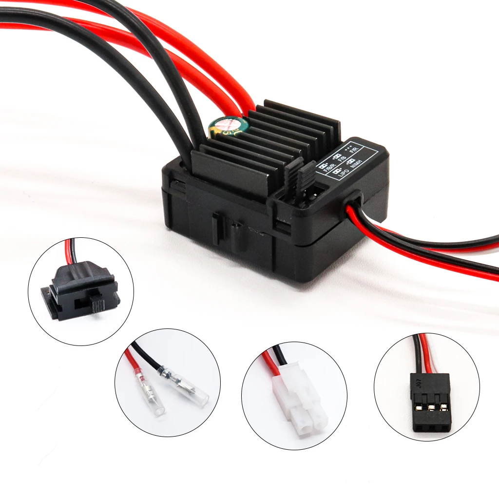 1060 Brushed ESC 60A 2 3S LiPo Waterproof Electric Speed Controller for