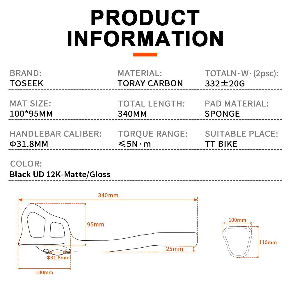 Appendici Manubrio Triathlon RXL SL Manubri Mtb Carbonio 1-1/8