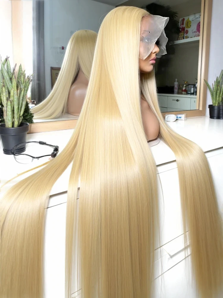30 38 Inch 13x4 Straight 613 Honey Blonde HD Lace Front Human Hair Wigs Brazilian Body Wave 13x6 Color Lace Frontal Wigs 230%