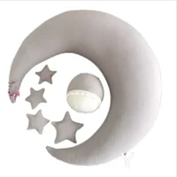 Newborn Photography Props Baby Posing Moon Stars Pillow Square Crescent Pillow Kit Infants Photo Shooting Fotografi Accessories 4