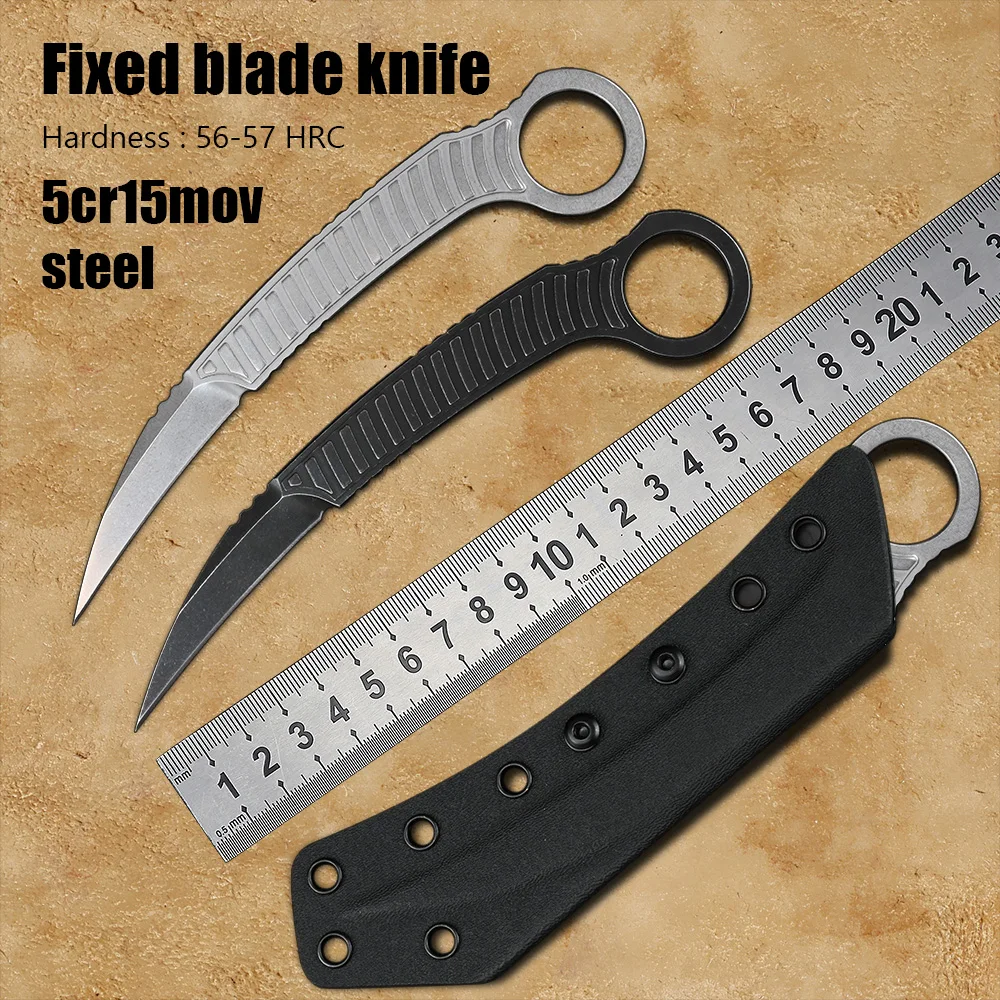 5 Cr15Mov Coltelli A Lama Fissa In Acciaio Mini Karambit Csgo Tactical Camping Self Defense Knife Edc Utensili Manuali