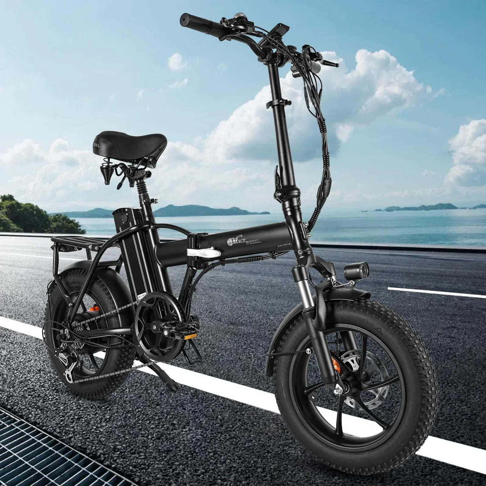 CMACEWHEEL AC16 Electric Bicycle Wide Tire Electric Bicycle Foldable 48V/18Ah Electric Bicycle Suitable for City Commuting Sd317ce6c628849caa50fd8c494d0a2ceQ