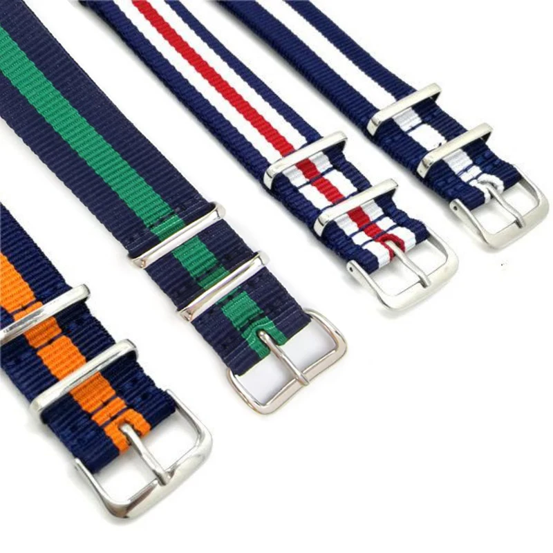 Universal Canvas Nylon NATO Watch Strap - 18mm, 20mm, 22mm