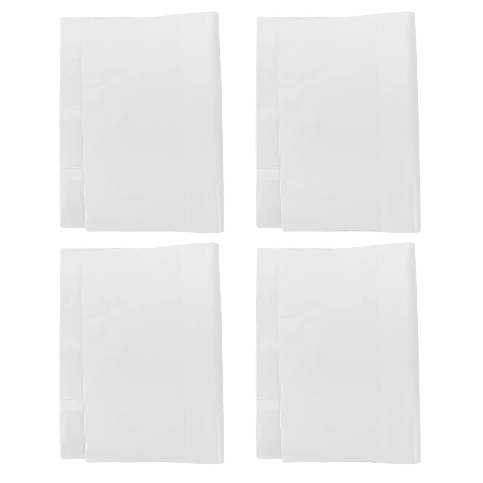 4Pcs 투명 PVC 책 커버 슬리브 방수 보호 노트북 저널 플래너 커버 연구용 재사용 가능한 책 보호대