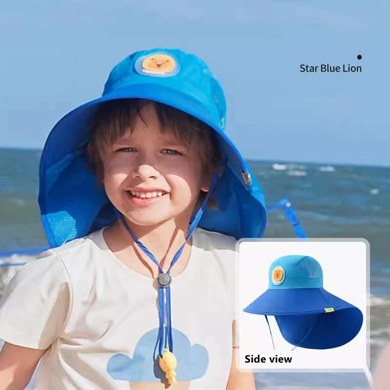 Lemonkid Wide Brim Children Sun Hat Kids Bucket Cap Summer Beach Girls Travel Outdoor New Fashion Cute Casual Sun Hats 4