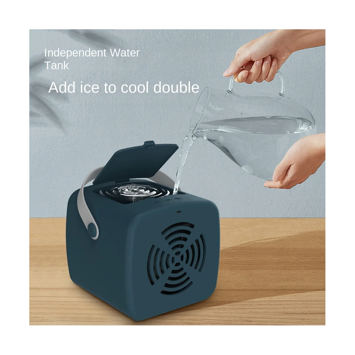 

350ML+300ML Desktop Air Cooler Household Dormitory Air Conditioner USB Refrigeration Humidification Spray Air Cooler-A