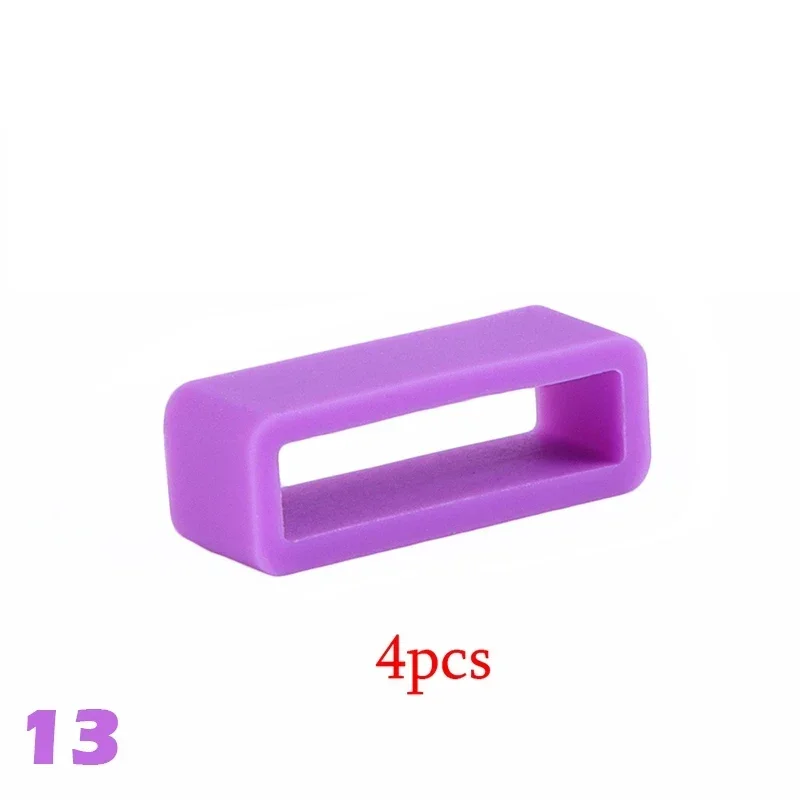Rubber Silicone Watch Band Keeper Loops - Set of 4 Strap Security Holders