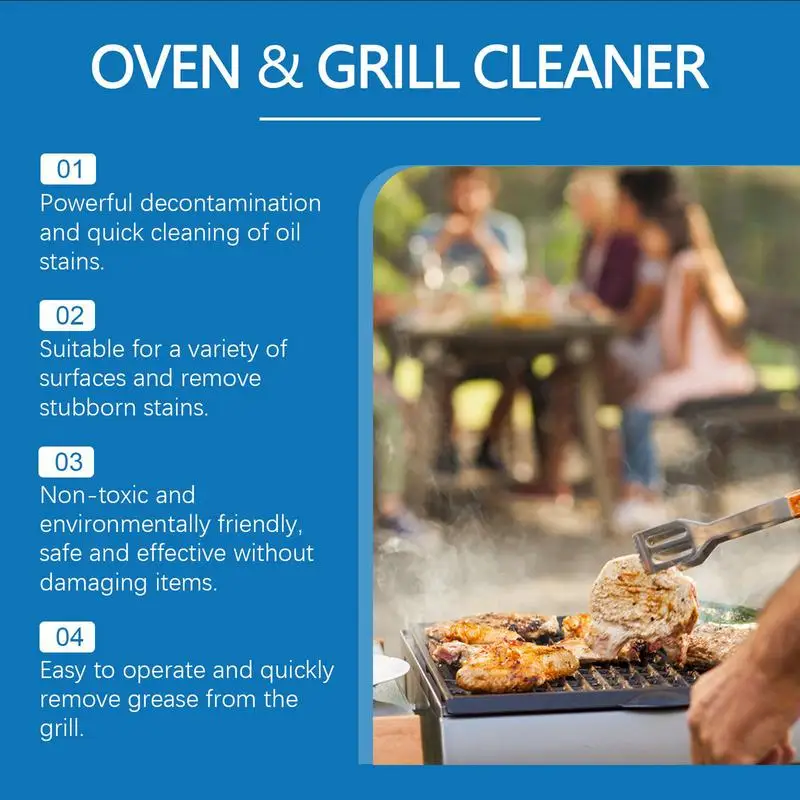 Oven Cleaner Spray Professional Oven Degreaser Grill Cleaner Cleaning Supplies Stain Remover Solution Eliminates Thick Grease